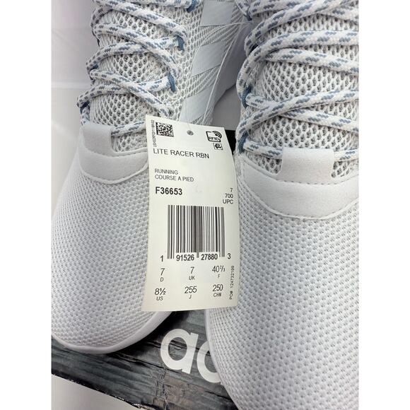 Adidas Lite Racer Reborn Womens Sz 8.5 Cloud White Running Sneakers Shoes F36653 - Picture 3 of 9